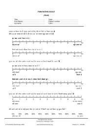 PAIN RATING SCALE (Hindi) - The British Pain Society