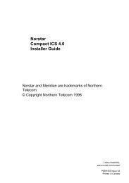 Nortel Norstar Compact ICS 4.0 Installer Guide - Digitcom