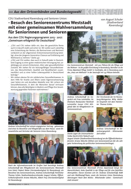 Oktober 2013 - CDU Kreisverband Ravensburg