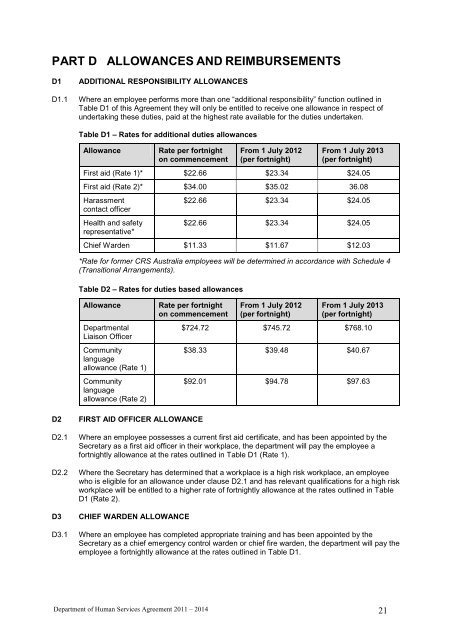 Department of Human Services Agreement 2011–2014 [pdf, 1.05mb]