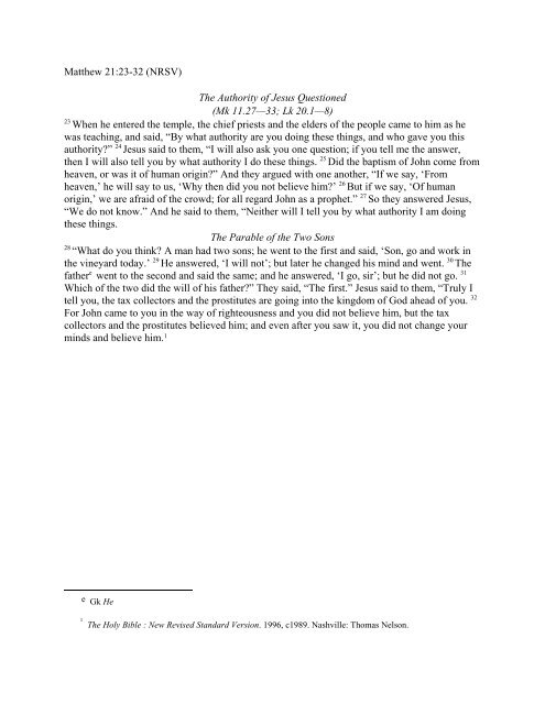 Matthew 21 23 32 NRSV The Authority Of Jesus Questioned Mk matthew-21-23-32-nrsv-the-authority-of-jesus-questioned-mk