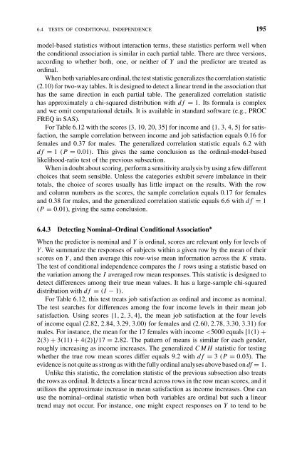 Introduction to Categorical Data Analysis