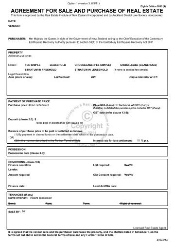 Agreement for Sale and Purchase of Real Estate - Option 1 (24 ...