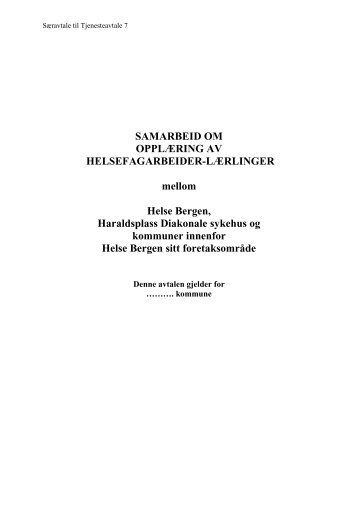 samarbeidsavtale - Helse Bergen