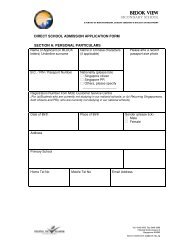 Application Form - Bedok View Secondary School