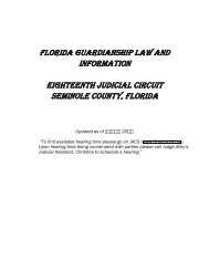 florida guardianship law and information eighteenth judicial circuit ...