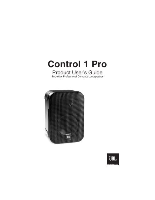 Control 1 Pro User's Guide - JBL Professional
