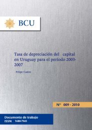 Tasa de depreciaciÃƒÂ³n del capital en Uruguay para el perÃƒÂ­odo 2003 ...