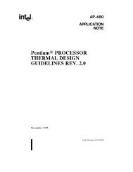 Pentium PROCESSOR THERMAL DESIGN GUIDELINES ... - Intel
