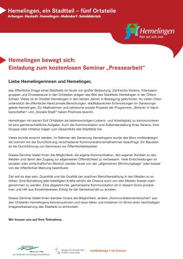 Hemelingen bewegt sich: Einladung zum kostenlosen Seminar ...