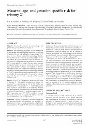 Maternal age- and gestation-specific risk for trisomy 21