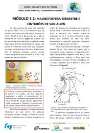 magnetosfera terrestre e cinturÃµes de van allen