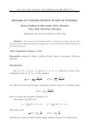 3–13 REMARKS ON UNIFORM DENSITY OF SETS OF INTEGERS ...