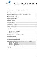Advanced EndNote Workbook - Library