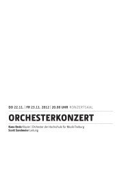 Programm - Hochschule fÃ¼r Musik Freiburg