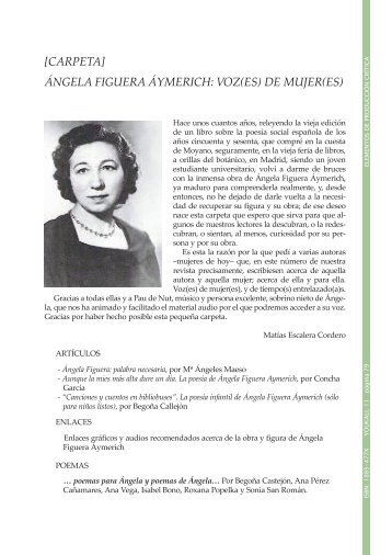 [CARPETA] ÃNGELA FIGUERA ÃYMERICH: VOZ(ES) DE ... - Youkali