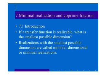 8 State feedback and state estimators