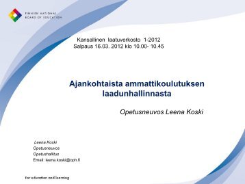 Esitys, Leena Koski (pdf) - Opetushallitus
