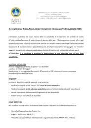 international thesis scholarship ii semestre (1 maggio/ 30 novembre ...