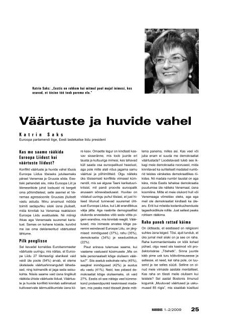 Väärtuste ja huvide vahel (Katrin Saks) - Haridus