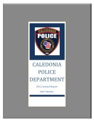 CALEDONIA POLICE DEPARTMENT - Village of Caledonia