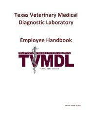 Employee handbook - Texas A&M Veterinary Medical Diagnostic ...