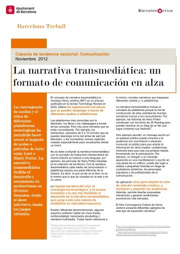 La narrativa transmediÃ¡tica: un formato de ... - Barcelona Treball