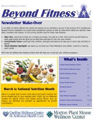 beyond fitness Wellness Services Newsletter 0307 - St. Anthony's ...