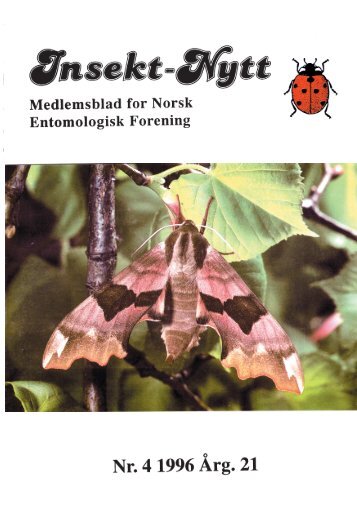 Nr. 4 1996 krg. 21 - Norsk entomologisk forening