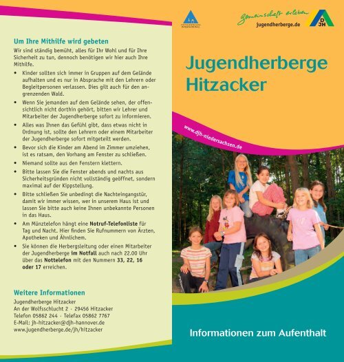 PDF zum Download - Jugendherbergen in Niedersachsen