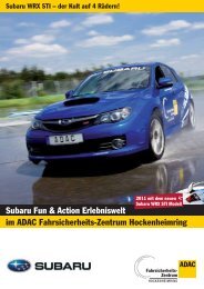 im ADAC Fahrsicherheits-Zentrum Hockenheimring Subaru Fun ...