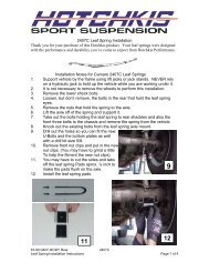 Installation Instructions - Hotchkis Sport Suspension