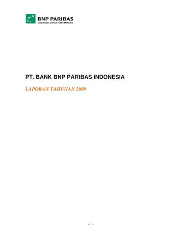 Profil Perusahaan PT Bank BNP Paribas Indonesia