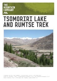 TSOMORIRI LAKE AND RUMTSE TREK - The Mountain Company