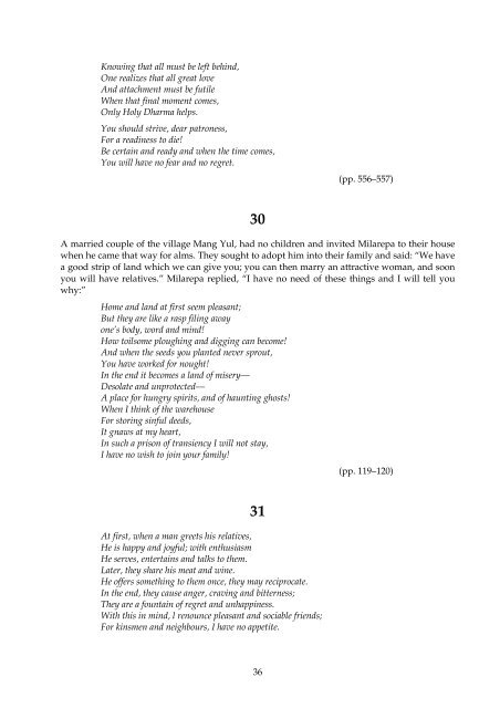 Sixty Songs of Milarepa - Buddhist Publication Society