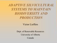 Adaptive silvicultural systems to maintain biodiversity and ...