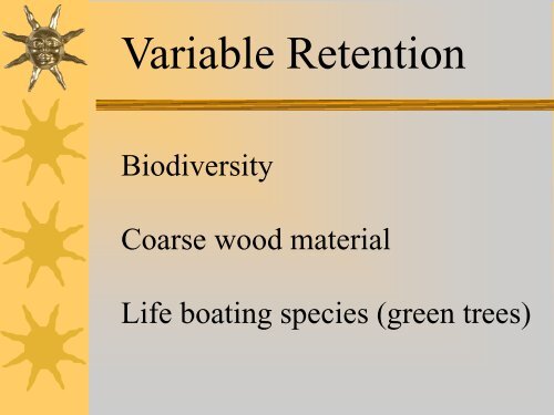 Adaptive silvicultural systems to maintain biodiversity and ...