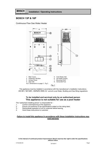 BOSCH 13P & 16P - Bosch Hot Water & Heating