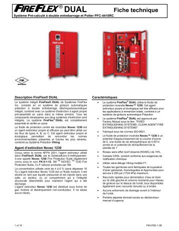 FireFlexÂ® DUAL Double entrebarrage_prÃ© calculÃ©_PFC-4410RC