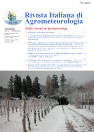 Rivista Italiana di Agrometeorologia Italian Journal of ...