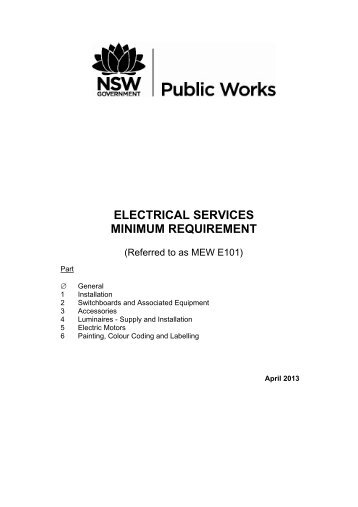 Download MEW E101 April 2013 (pdf, 280kb) - NSW Public Works