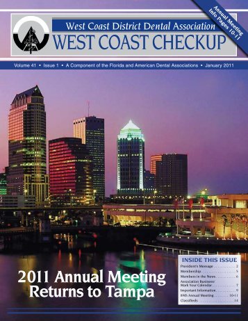 West Coast District Dental Association WEST COAST CHECKUP