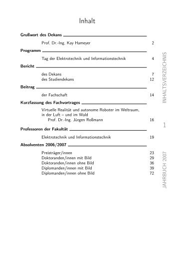 Jahrbuch 2007 - Tag der Elektrotechnik und Informationstechnik