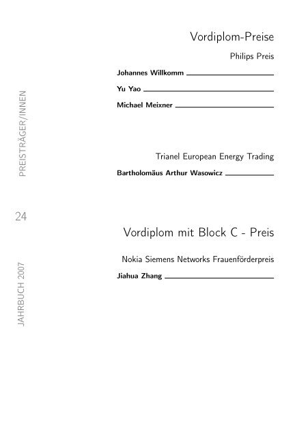 Jahrbuch 2007 - Tag der Elektrotechnik und Informationstechnik