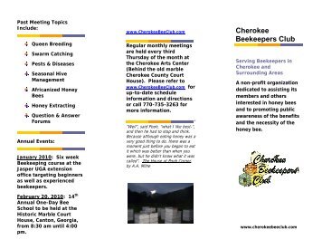Cherokee Beekeepers Club - Cherokee Bee Club