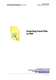 Exporting Excel files to PDF - TMS Software