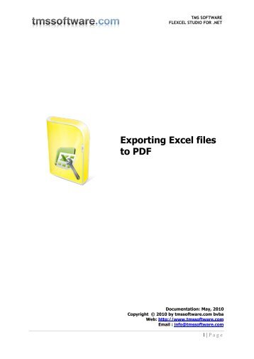 Exporting Excel files to PDF - TMS Software