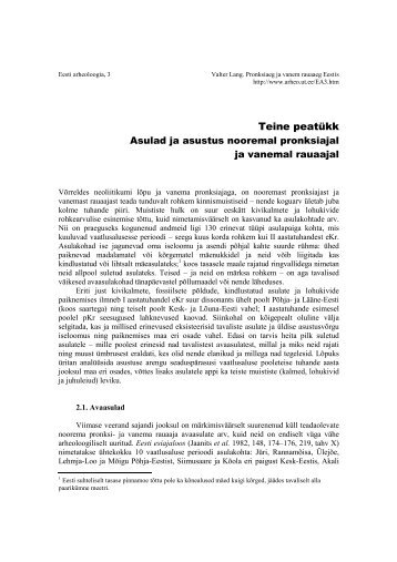PDF tekst (379 K) - Arheoloogia Tartu Ãlikoolis