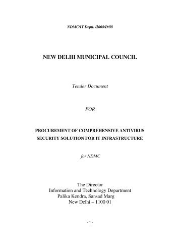 new delhi municipal council - In pursuance of the provisions under ...