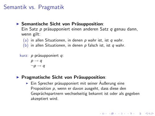 Präsupposition - corpora@parles.upf